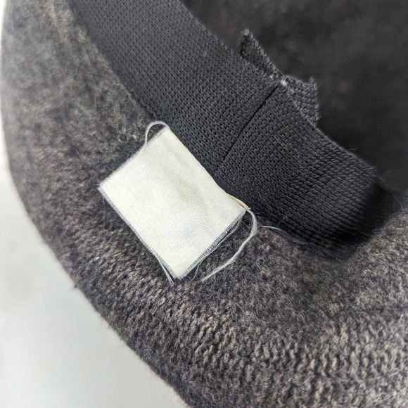 Vintage Hat Bucket Womens Gray Floppy Felted Embroidered Floral Pink - Picture 6 of 9